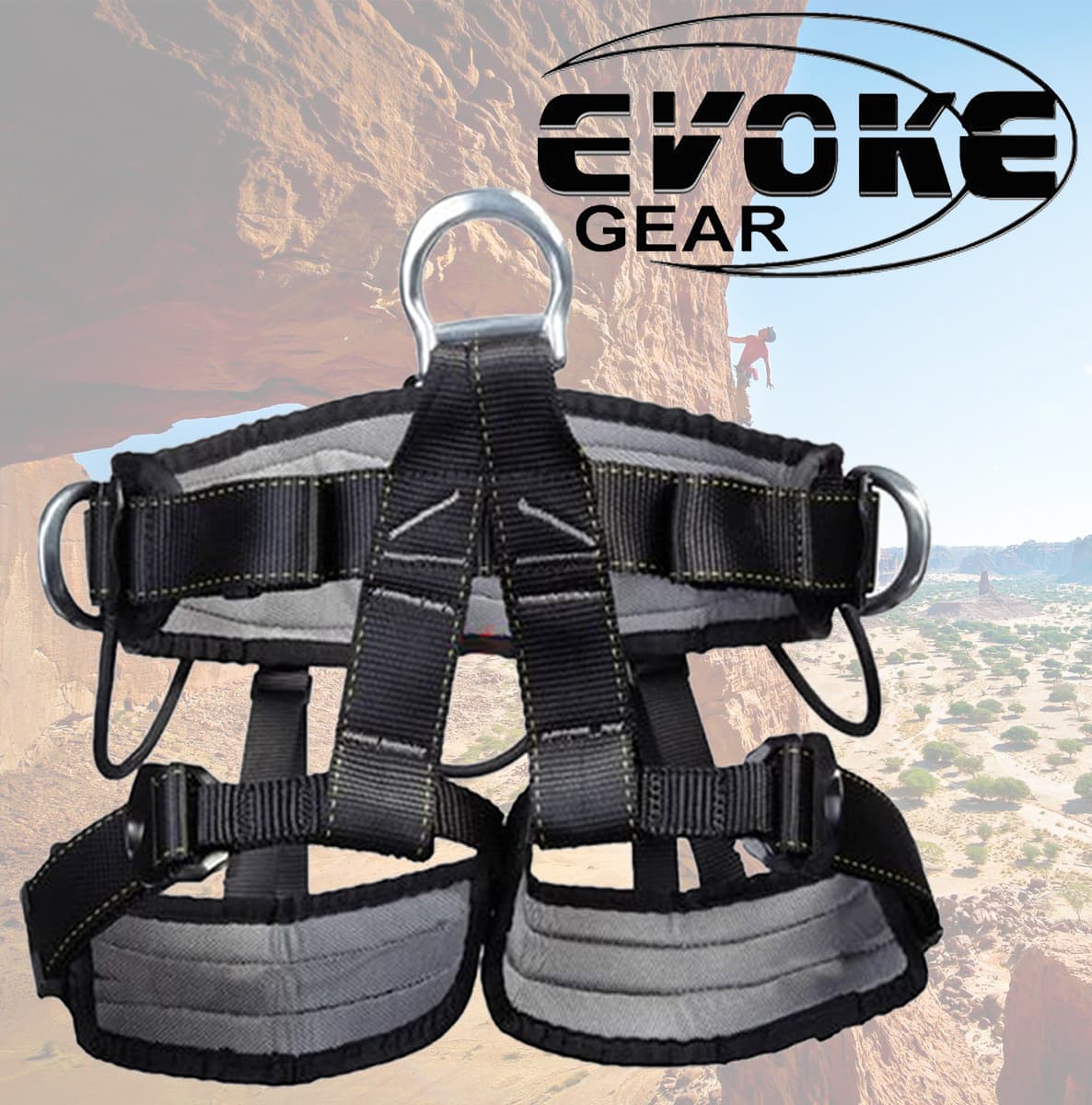 EVOKE GEAR ProTree Fall Protection Rock Climbing Rappelling Harness 
