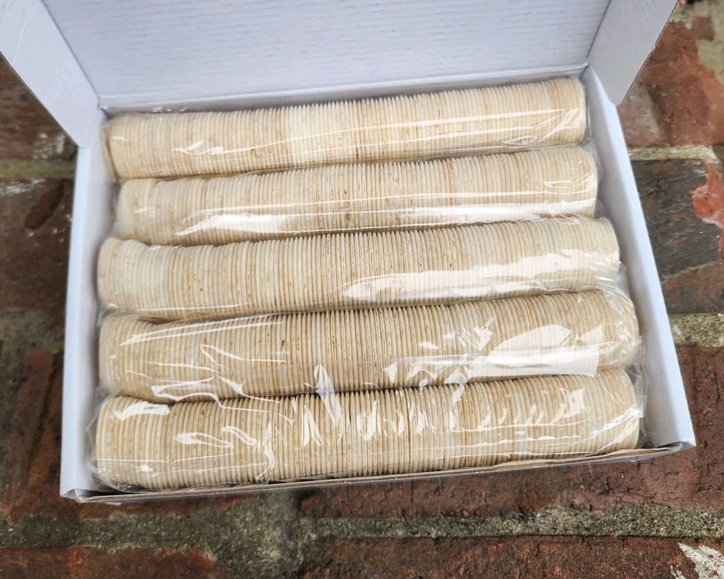 CHARISTIA 1970 Altar Bread 1 3/8" Whole Wheat Cross Design Box of 1000 Communion 4