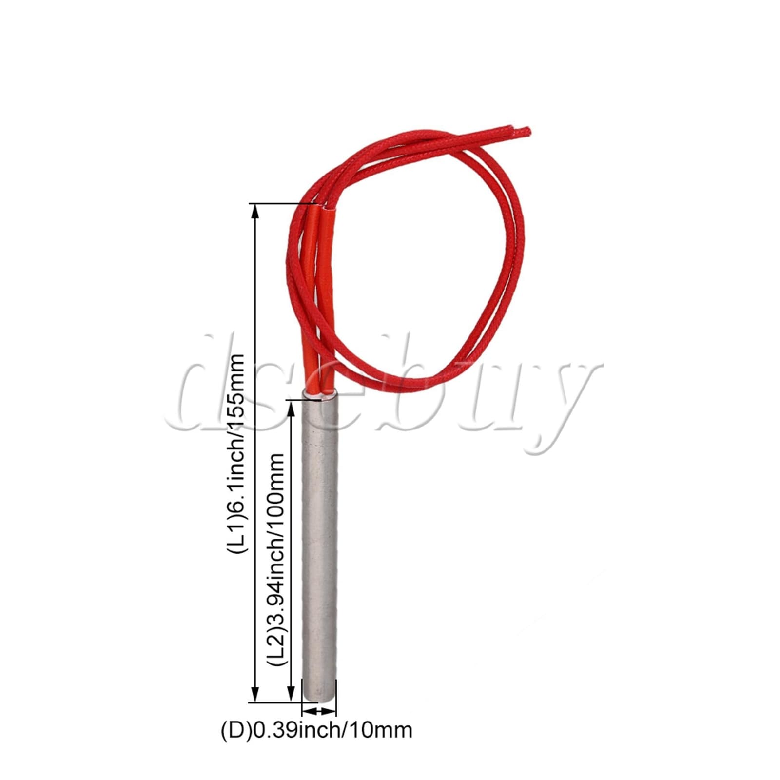 Cartridge Heater 110V 300W Electric Hot Rod Stainless Steel Heating Element 3