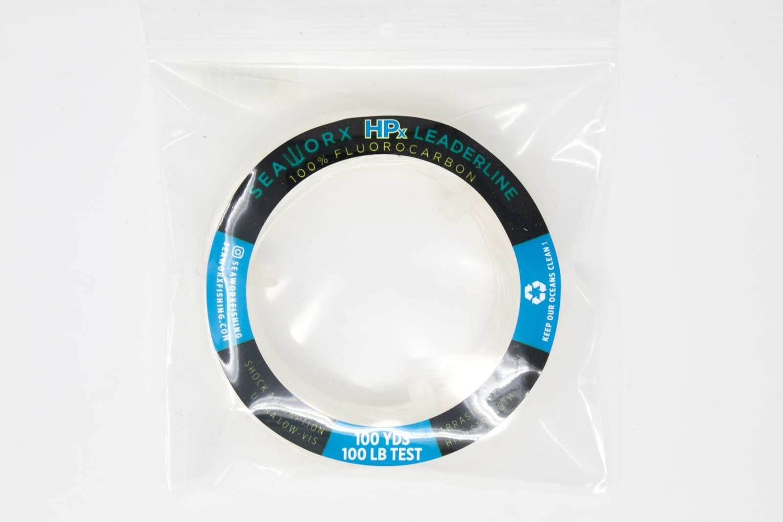 Seaworx Fluorocarbon Leader Freshwater & Saltwater Fishing Line (25yd or 100yd)