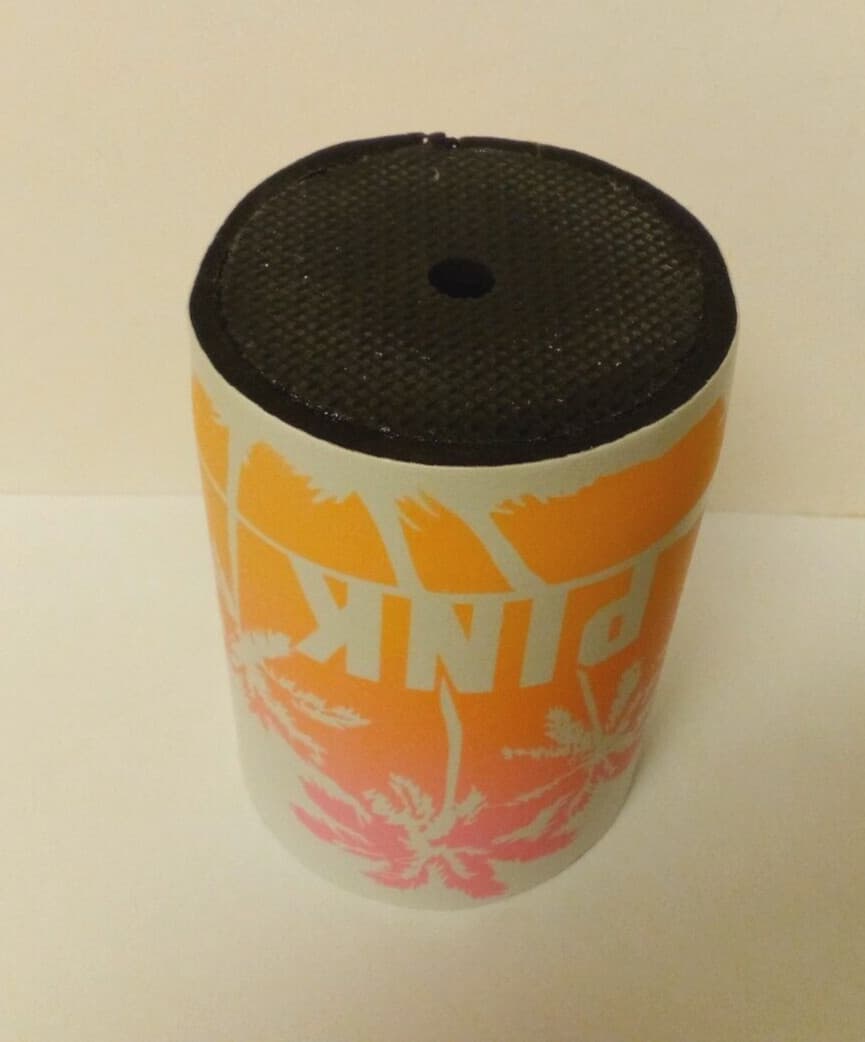 Victoria's Secret PINK Logo Palm Tree Orange Koozie Drink Holder 6