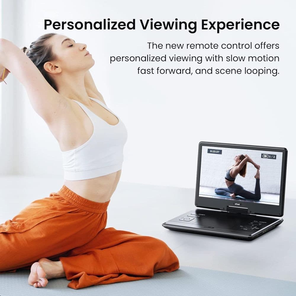 ieGeek Portable DVD Player 15.9 Large HD Screen 6 Hours Battery Sync Screen 6