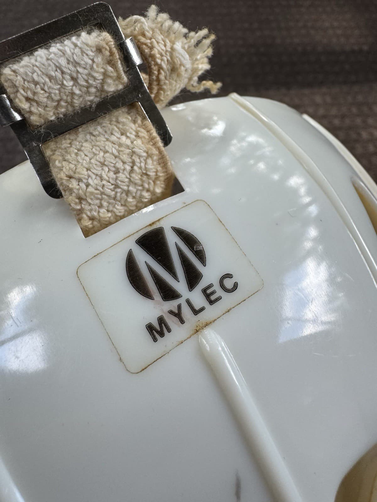 Vintage 1970s MYLEC Adult Goalie Hockey Mask w/ Backplate, Jason Friday The 13th 2