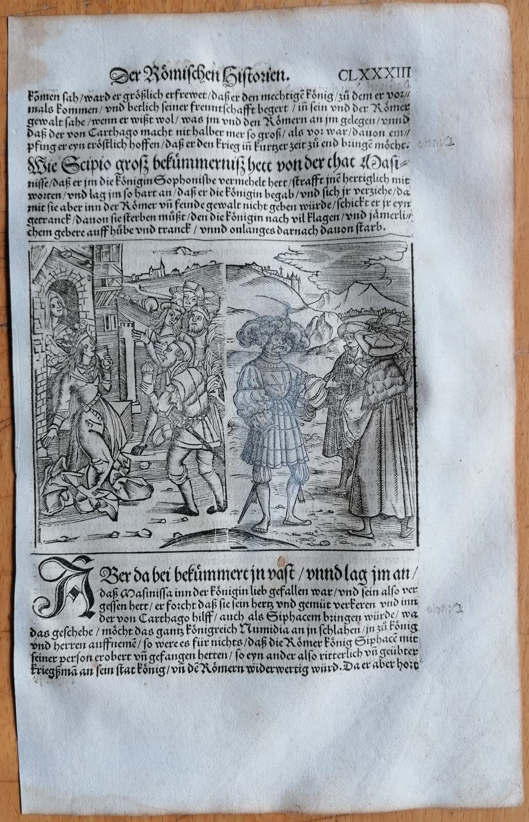 Livius Roman History Large Woodcut Schoeffer (Q)  - 1530