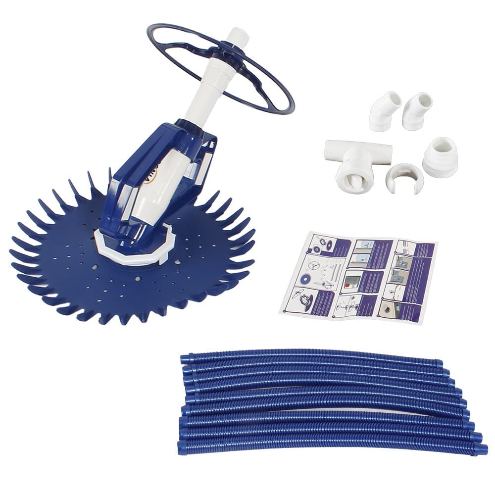 Automatic Swimming Pool Vacuum Cleaner Inground Above Ground & Hose Set Blue 6