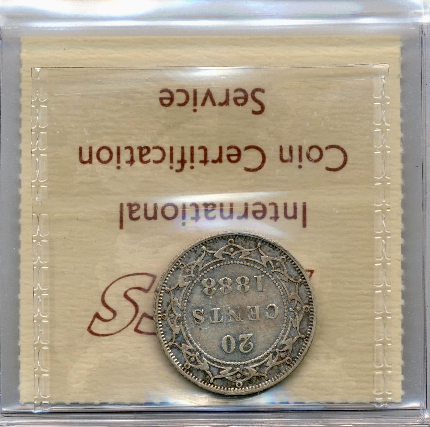 1888 Newfoundland 20 Cents - Extremely Fine, ICCS EF40 3