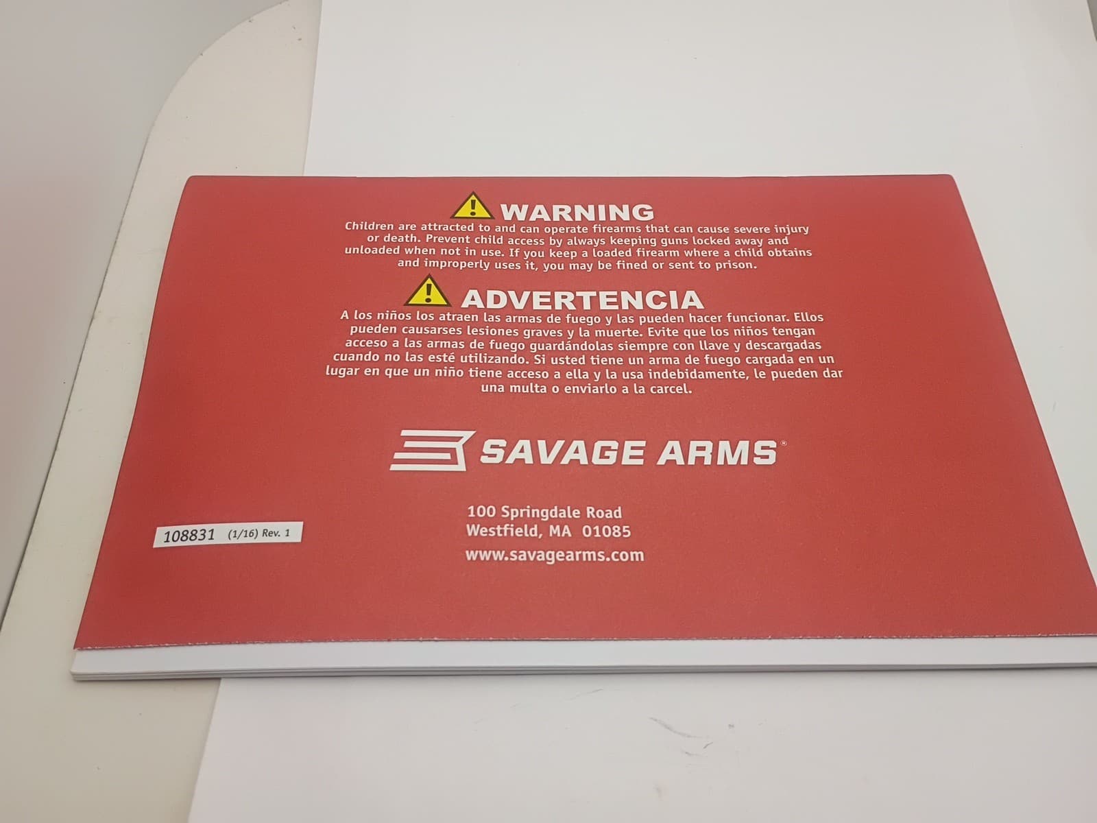 Savage 10/110 Bolt Action Rifle Owners Manual 2016 2