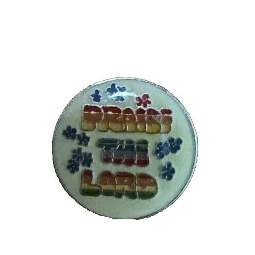 Vintage Praise the Lord Rainbow Enamel Lapel Pin