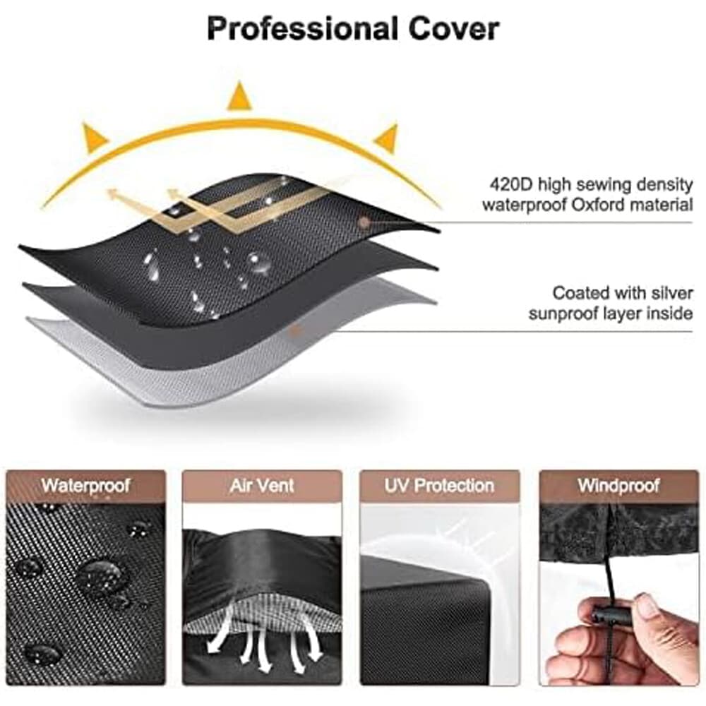 Air Conditioner Square Cover Heavy Duty Central AC Outdoor Waterproof Protector 3