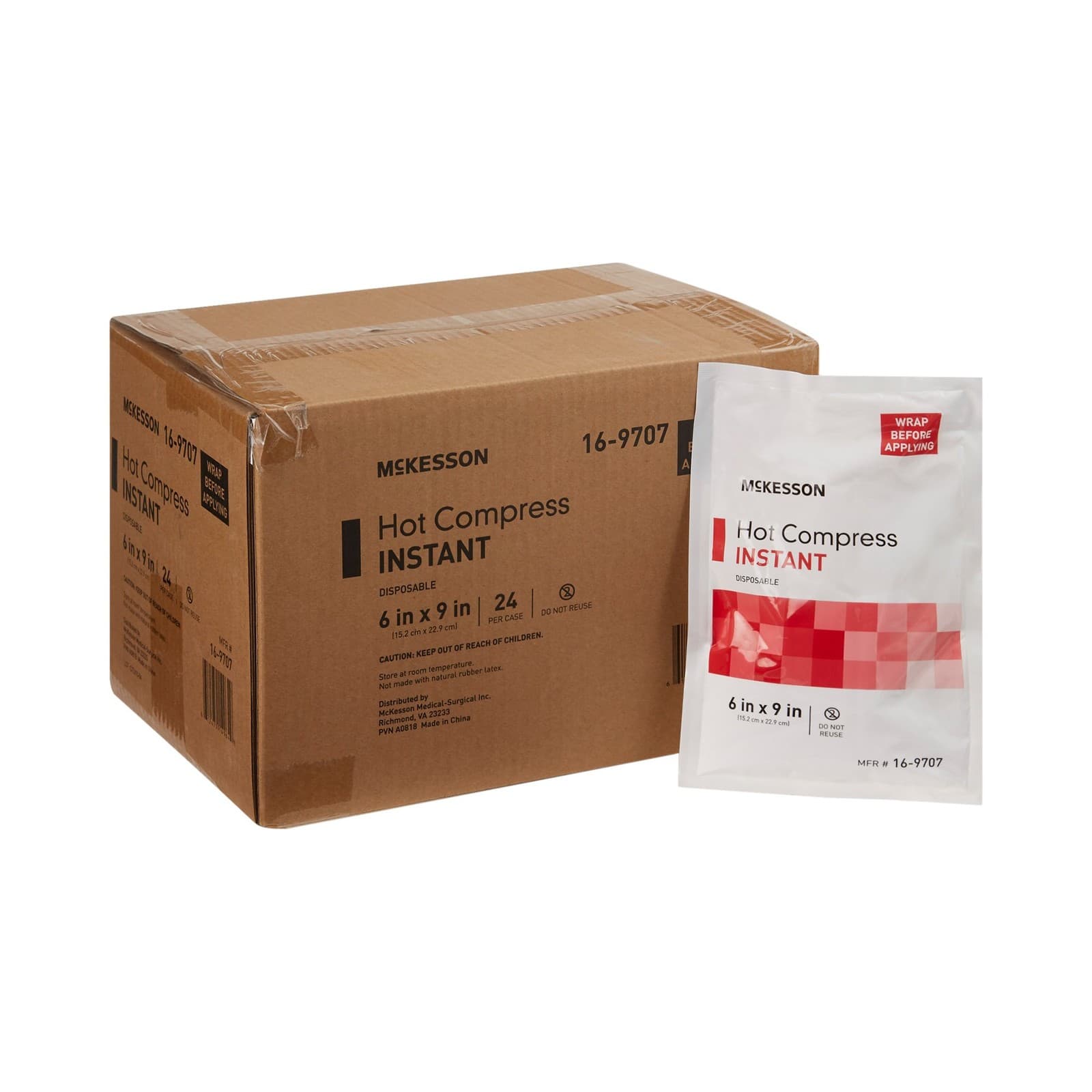 McKesson Disposable Plastic 6 x 9" Instant Hot Pack 16-9707 24 per Case 5