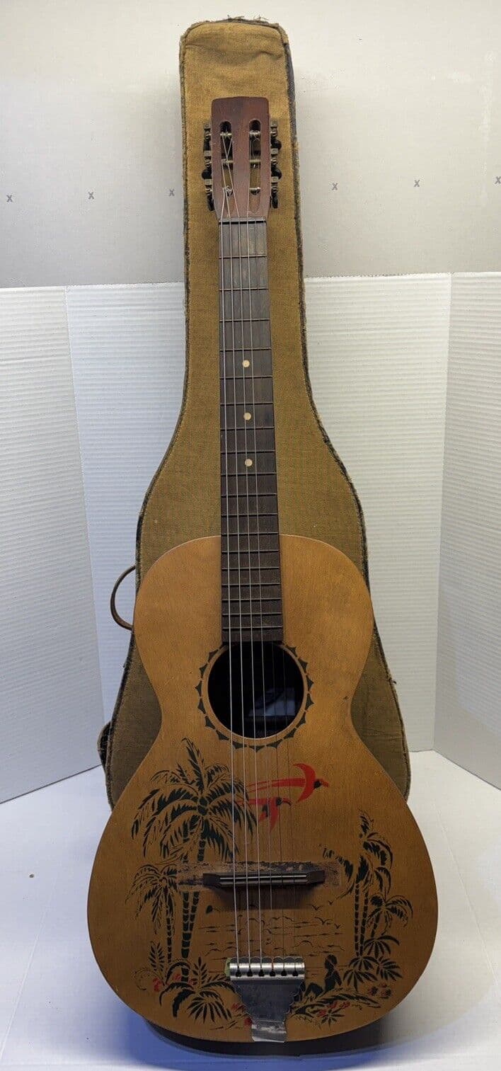 Circa 1900-1930s Supertone Harmony Stencil Guitar Pre-War Good Condition