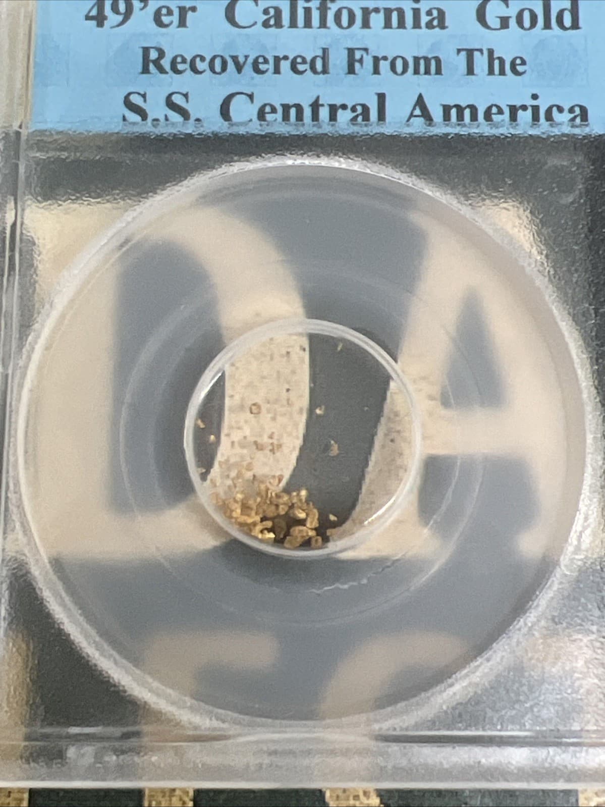 S.S. Central America Gold Dust Shipwreck 49er Era Global Certified 2