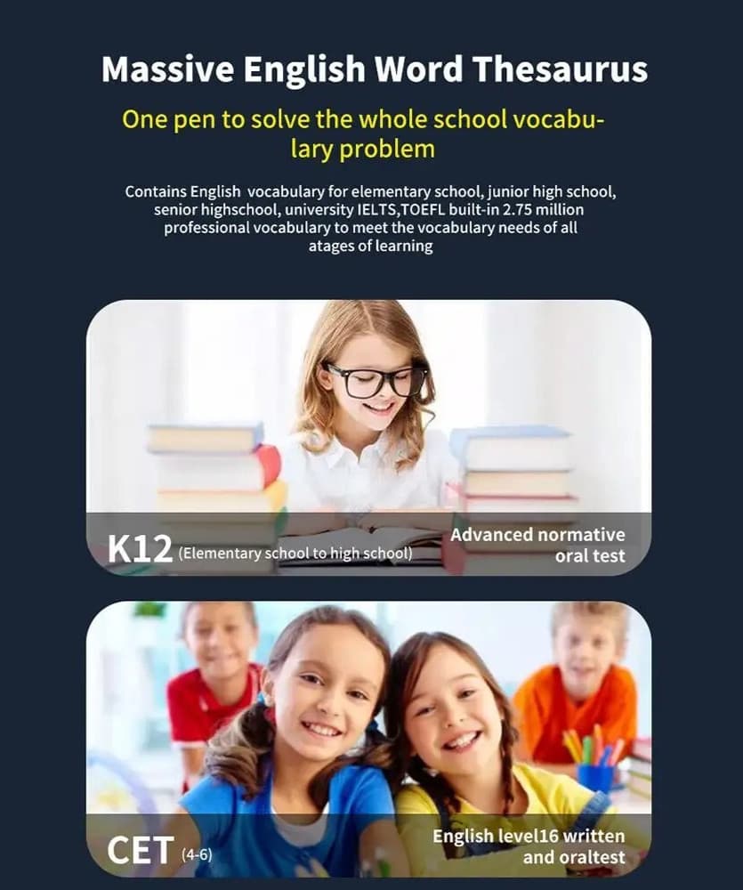 Smart Scan Translator Pen 112 Languages Voice Text Reader Reading Pen Portable 5