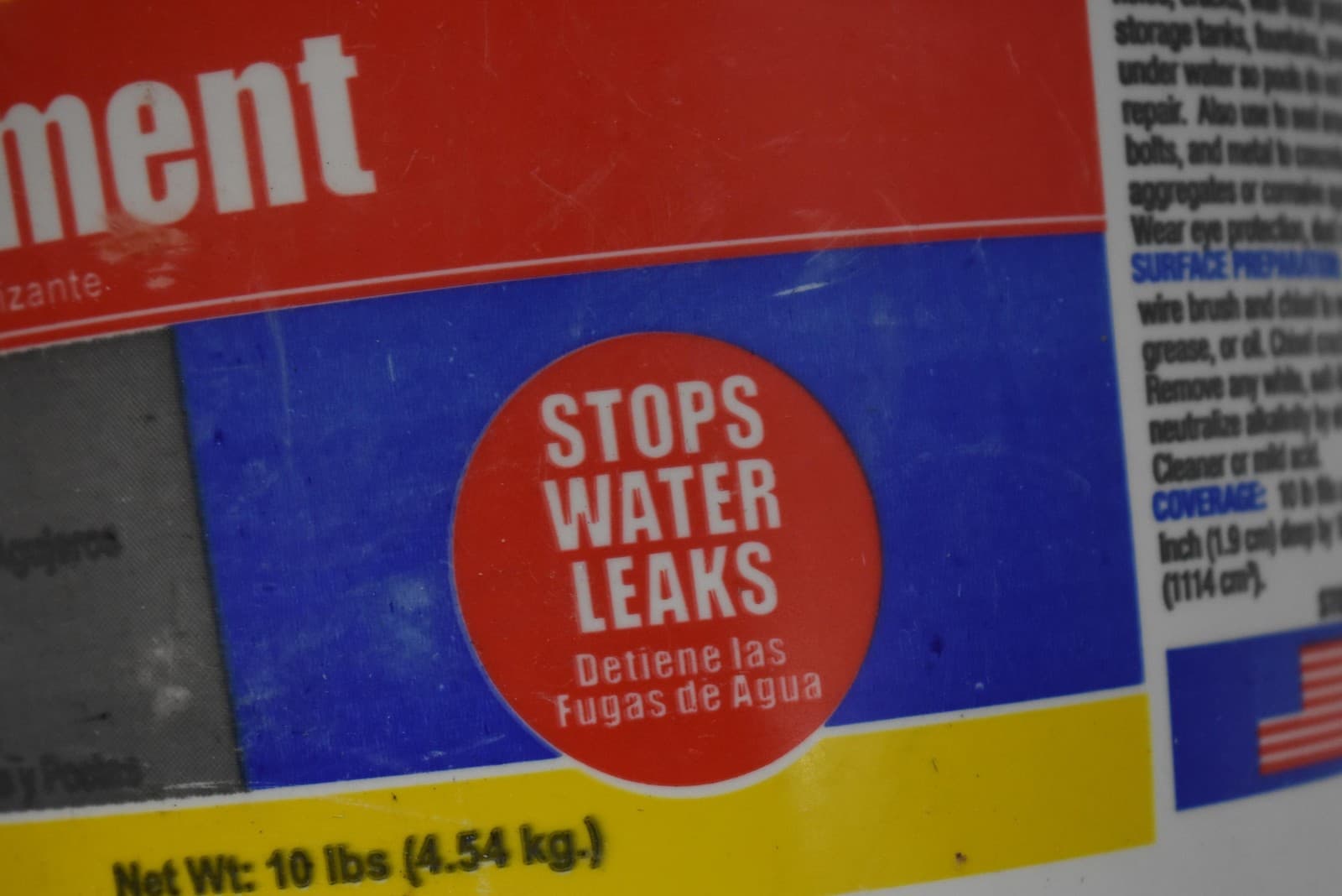 Damtite Hydraulic Cement Waterproofing 10 lb Bucket Stops Water Leaks 07121 6