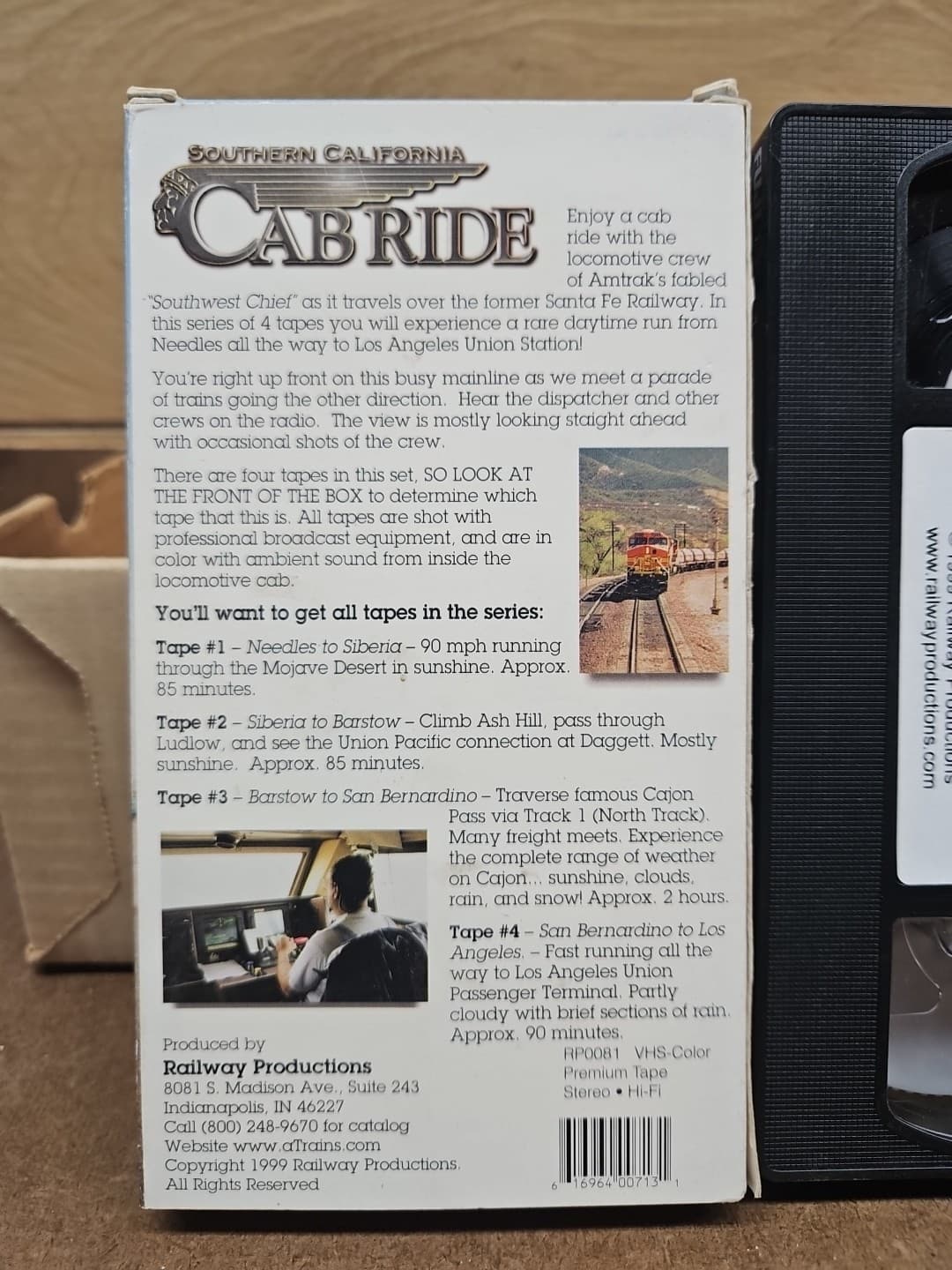 Southern California Cab Ride #1 Needles To Siberia Railroad VHS Vintage Rare  3