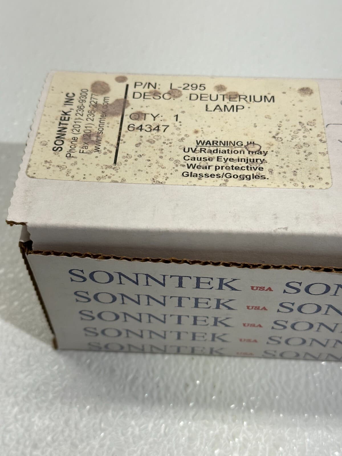 Sonntek PN: L-295 Deuterium Lamp Ultraviolet UV Light 4