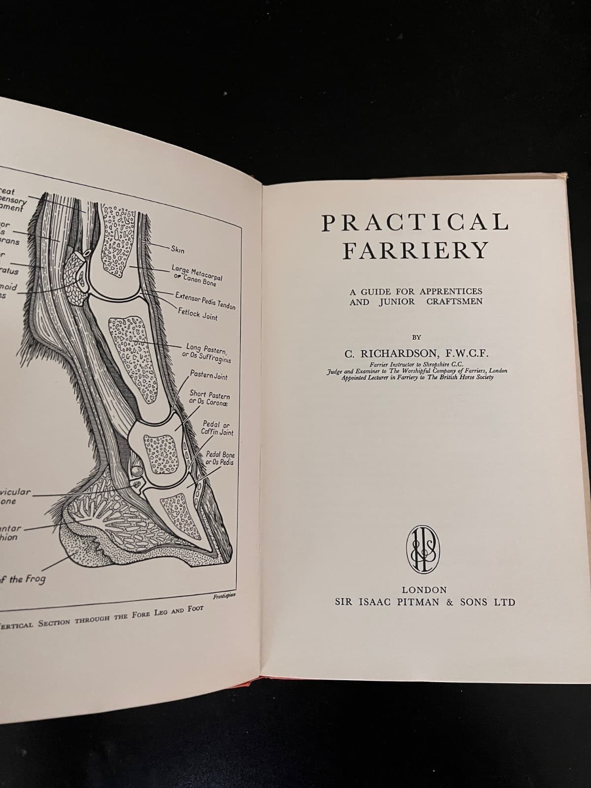 Practical Farriery Guide for Apprentices & Craftsmen Hardcover Book 1965 3