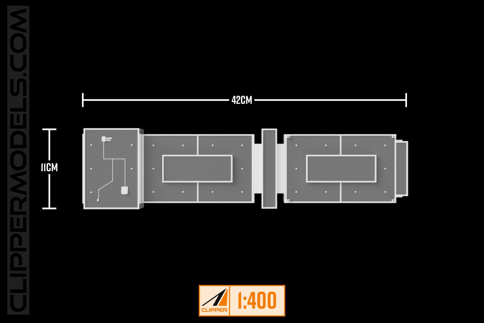 1:400 Model Airport Terminal/ Concourse V2 | Clipper Models 6