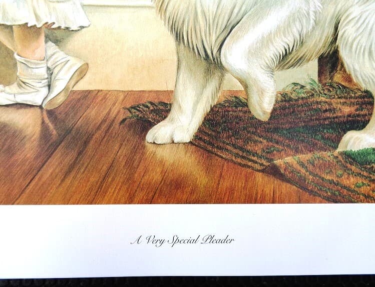 Large 16x23" ARTIST'S PROOF PRINT Great Pyrenees Dog A/P Edition size 95 signed 3