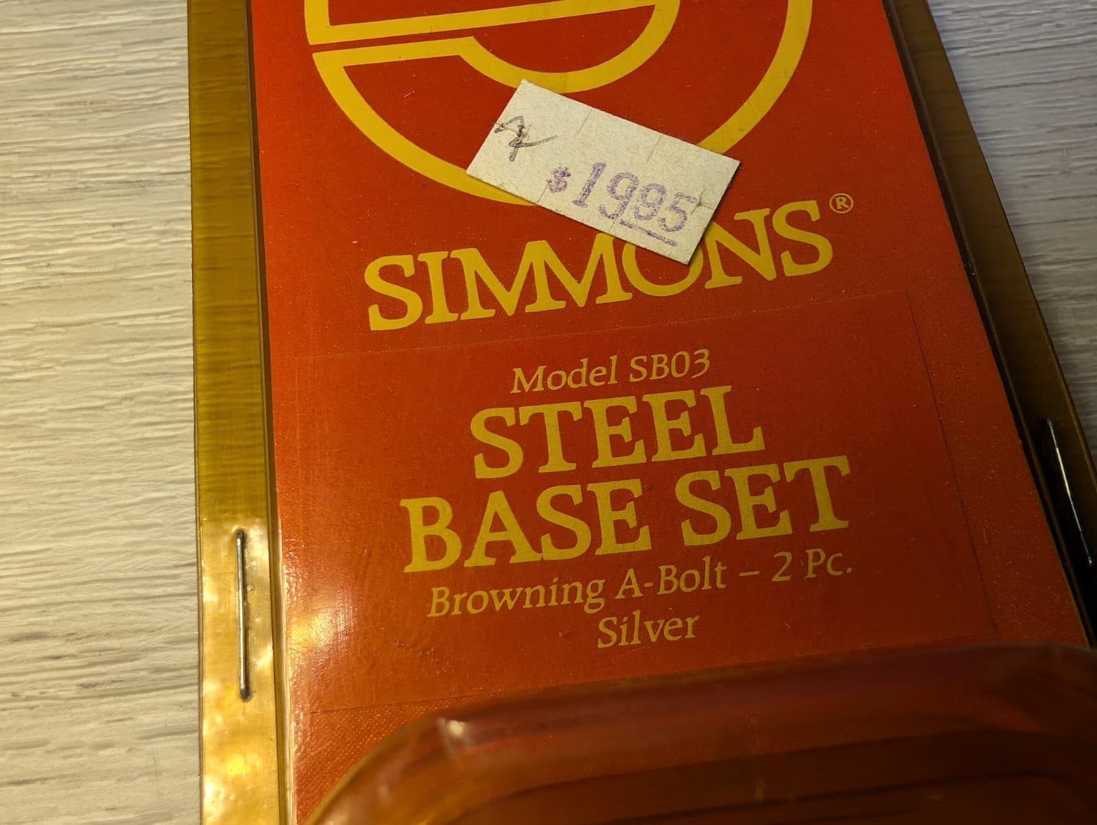 Simmons 2pc Steel Base Set SB03 Browning A - Bolt Silver Rifle Scope Rings Mount 4