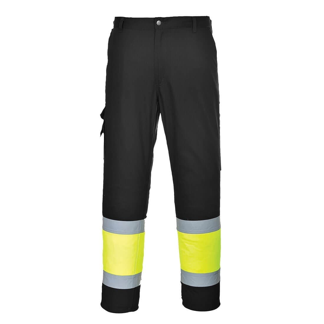 New Portwest Hi-Vis 2 Tone Combat Trousers Class E/1 Service Pant E049