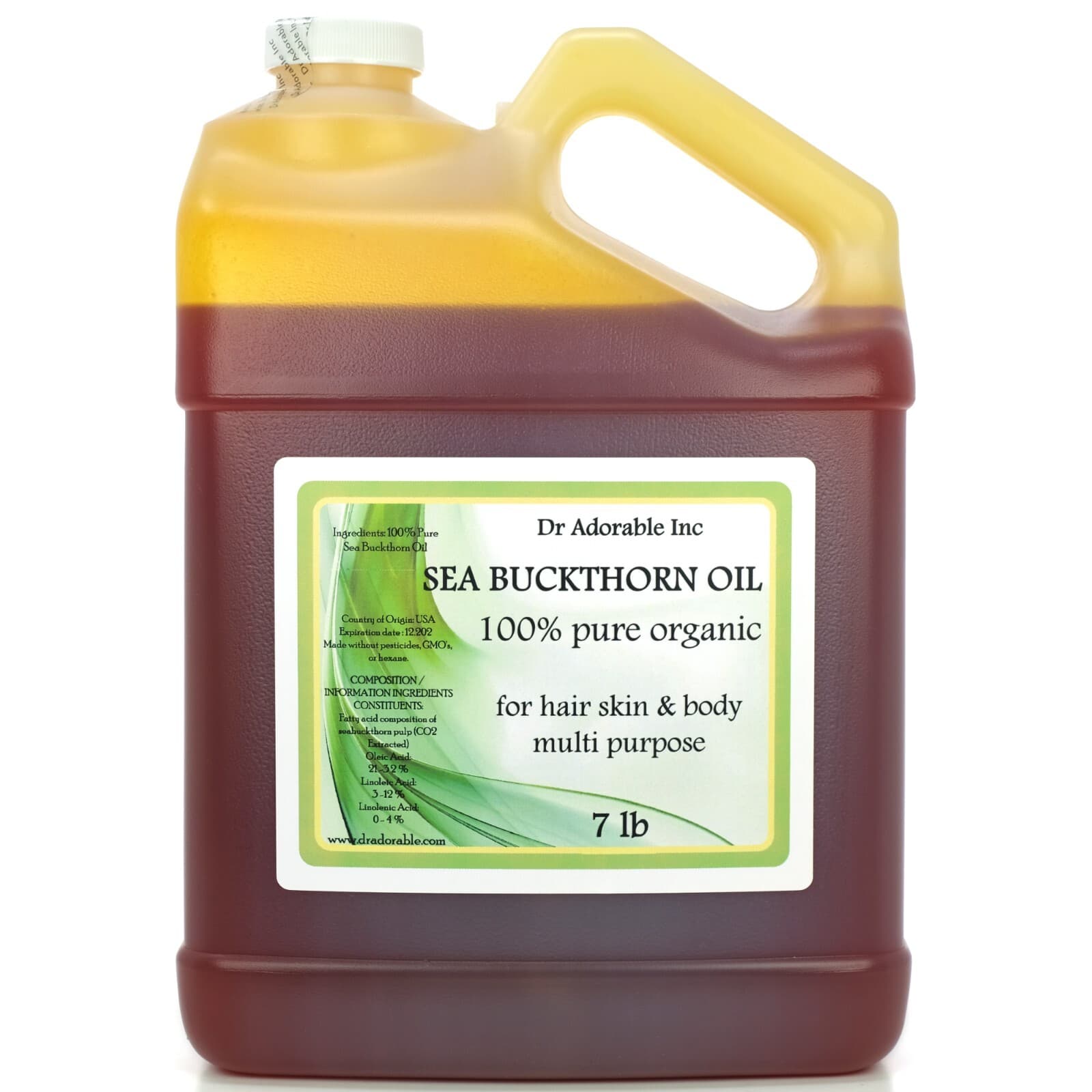 Pure Sea Buckthorn Fruit Oil Organic 1 oz 2 oz 4 oz up to gallon Free shipping