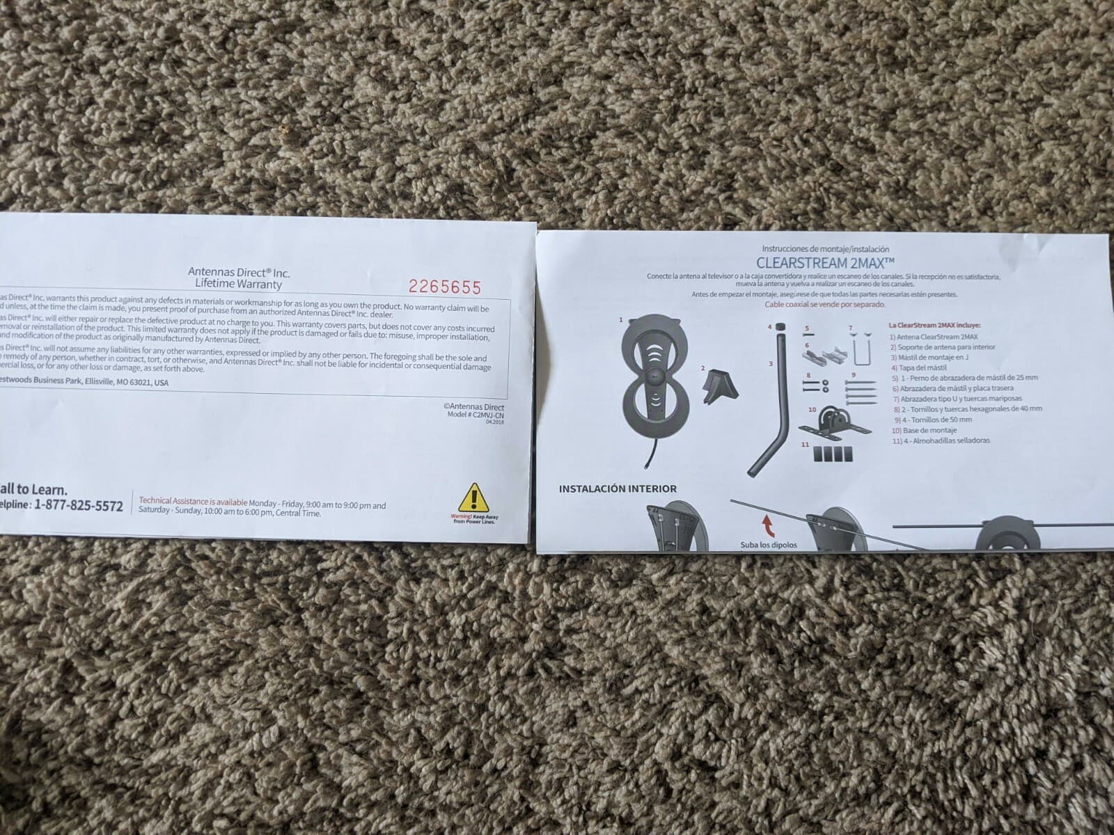 ClearStream 2MAX UHF/VHF Indoor/Outdoor HDTV Antenna with 20 inch Mast 2