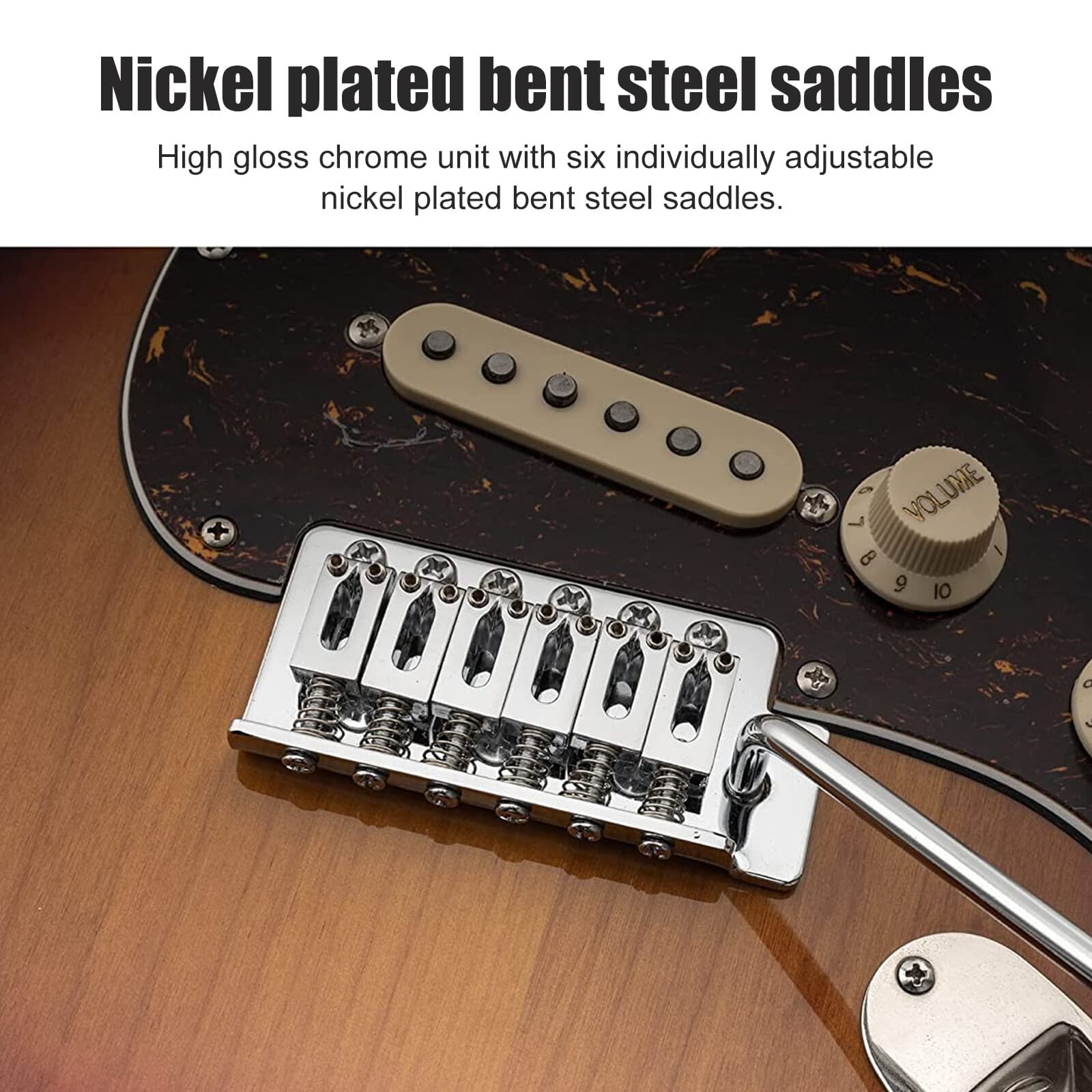 Chrome Tremolo Bridge Set for Fender Stratocaster /Squier /Strat Style Guitar US 2