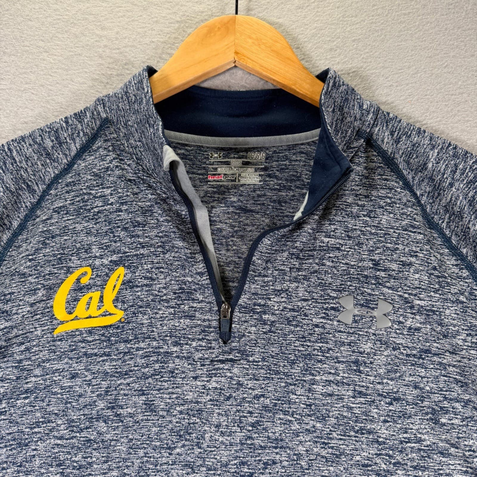 Under Armour Cal Bears Quarter Zip Pullover Long Sleeve Mens Large 4