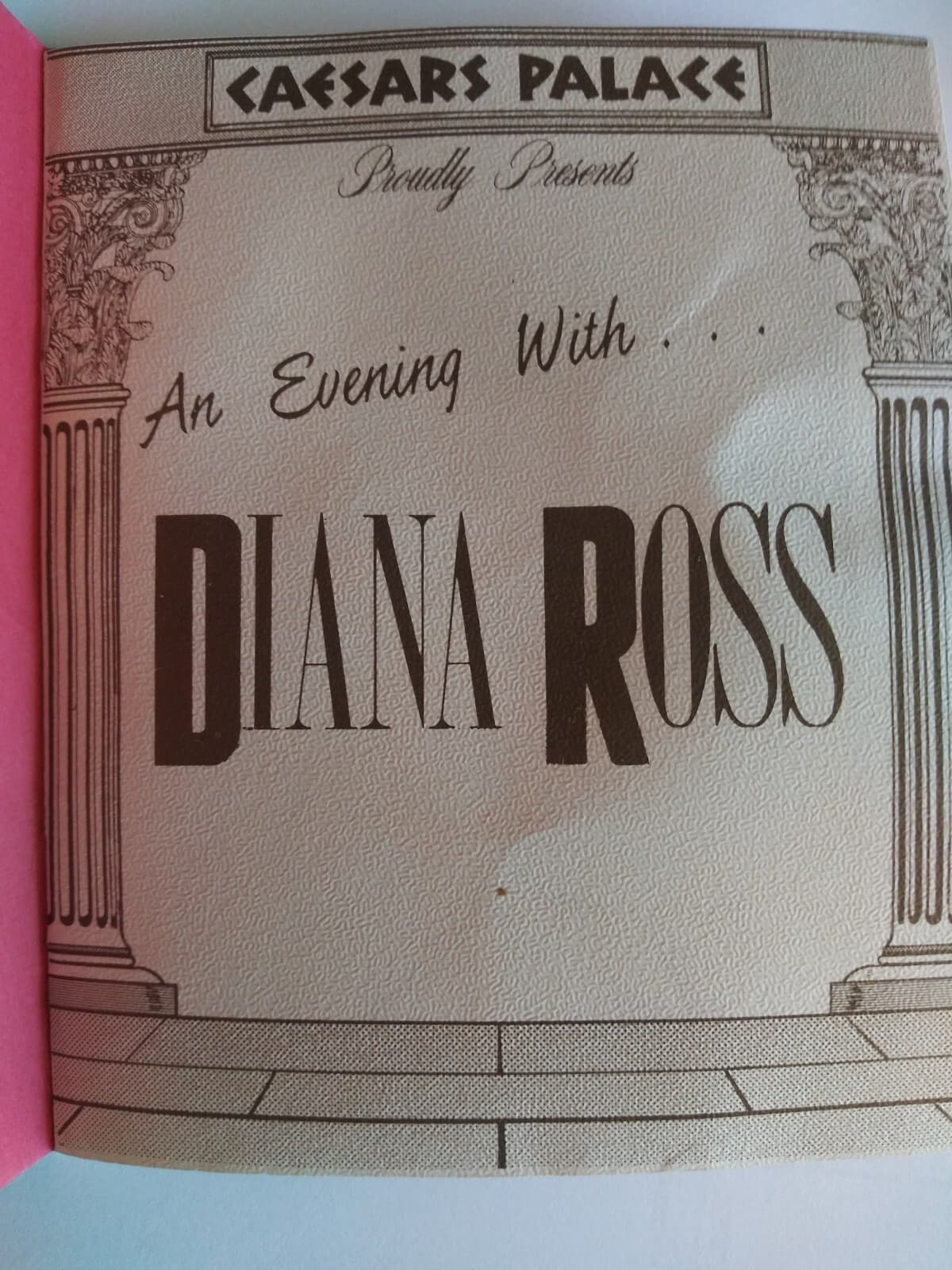 Vintage Paper Program Event For Diana Ross At The Caesars Palace Las Vegas... 4