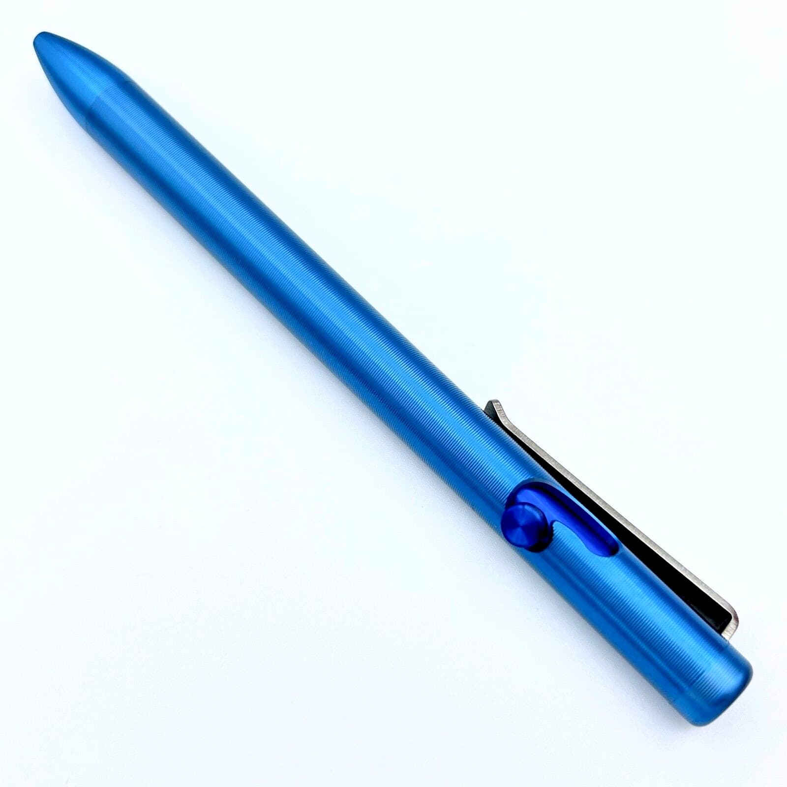 Tactile Turn - Titanium Bolt Action Standard Size Pen 29v Blue Ano Color  [5.6"] 6
