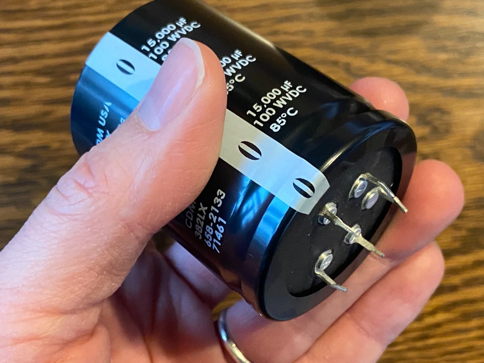 2 New 15000 uf 100v CDE Main Filter Capacitors Marantz 4270 EXACT FIT 50mm 6