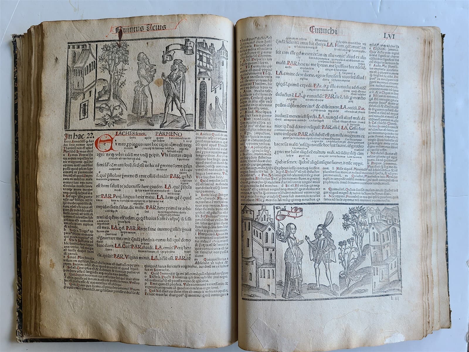 1499 INCUNABULA FULLY ILLUSTRATED COMEDY by TERENCE antique RARE INCUNABLE 3