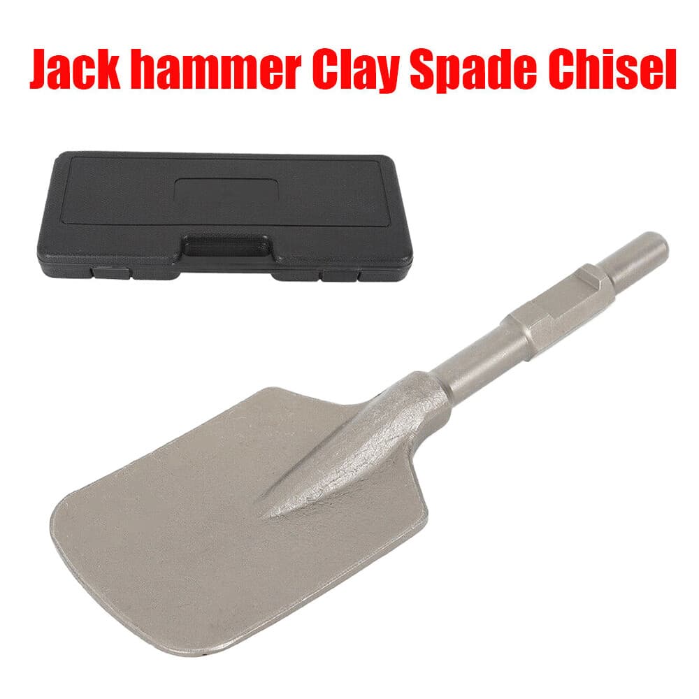 US Jack Hammer Clay Spade Shovel Chisel Bit 1-1/8" Hex Shank Demolition Hammer 5