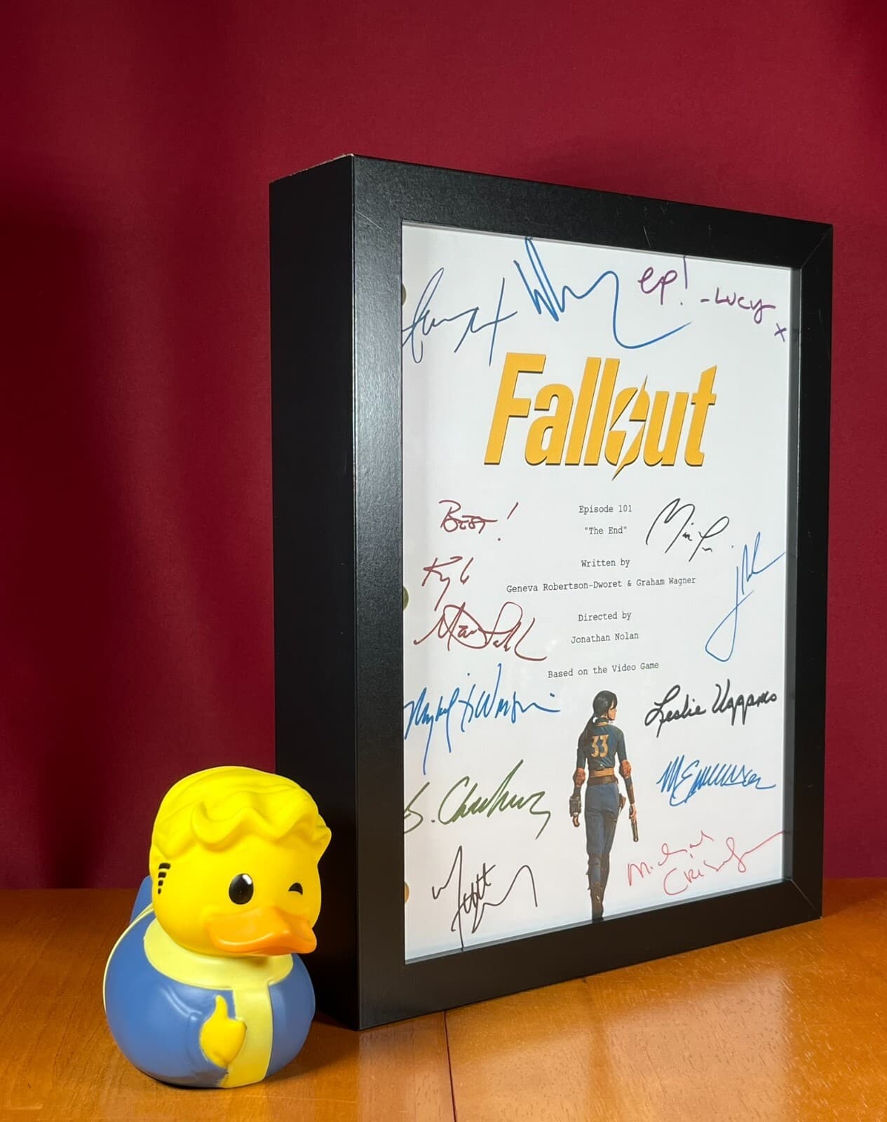 Fallout Pilot Script Signed- Autograph Reprints- Fallout TV Show 4