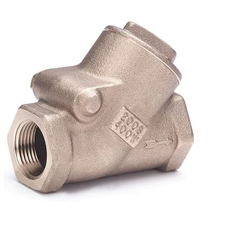 Milwaukee Valve 508 1/2 1/2" Fnpt Bronze Swing Y Check Valve