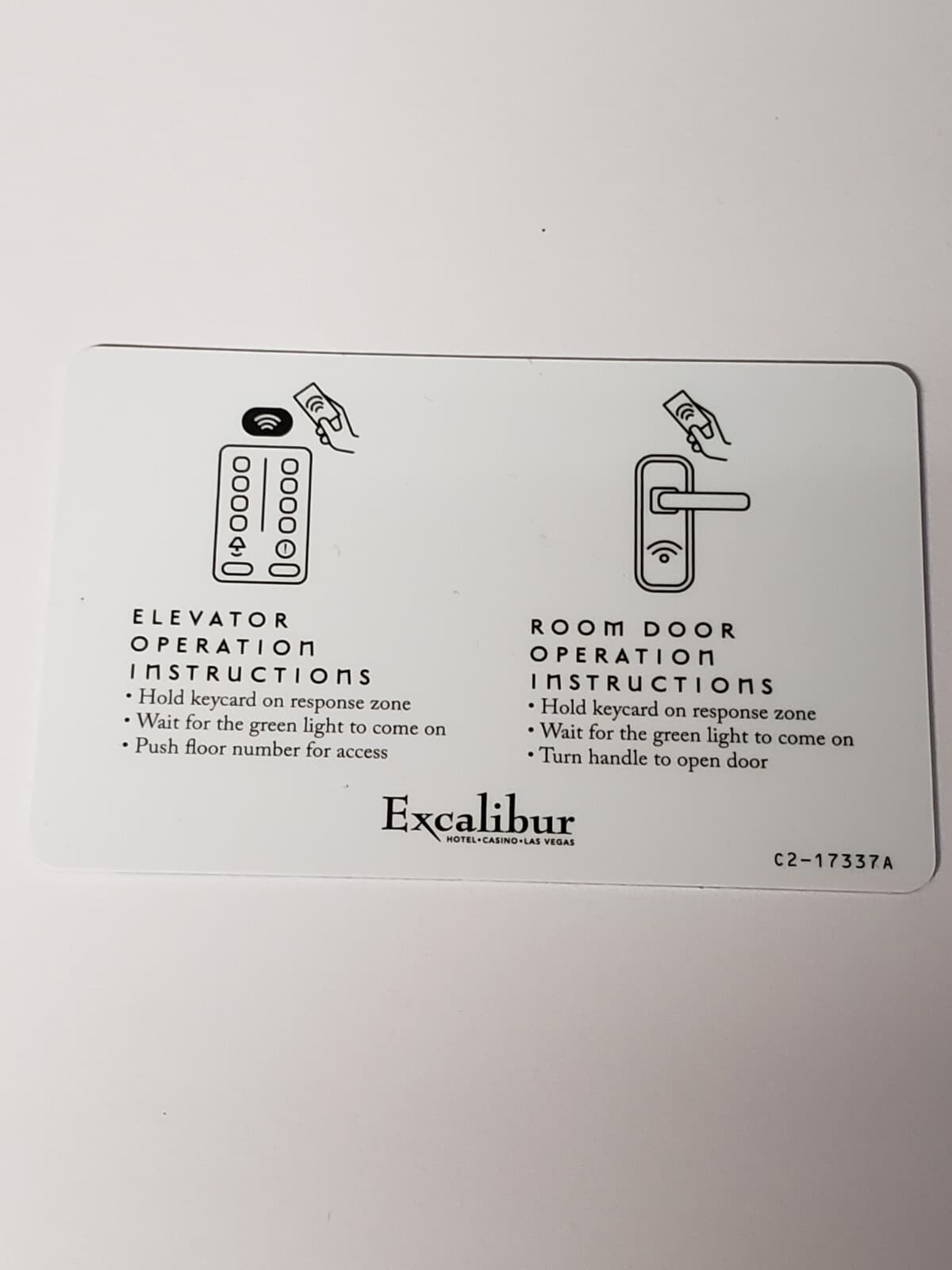 EXCALIBUR Hotel & Casino CASTLE Las Vegas Room Key Card 2