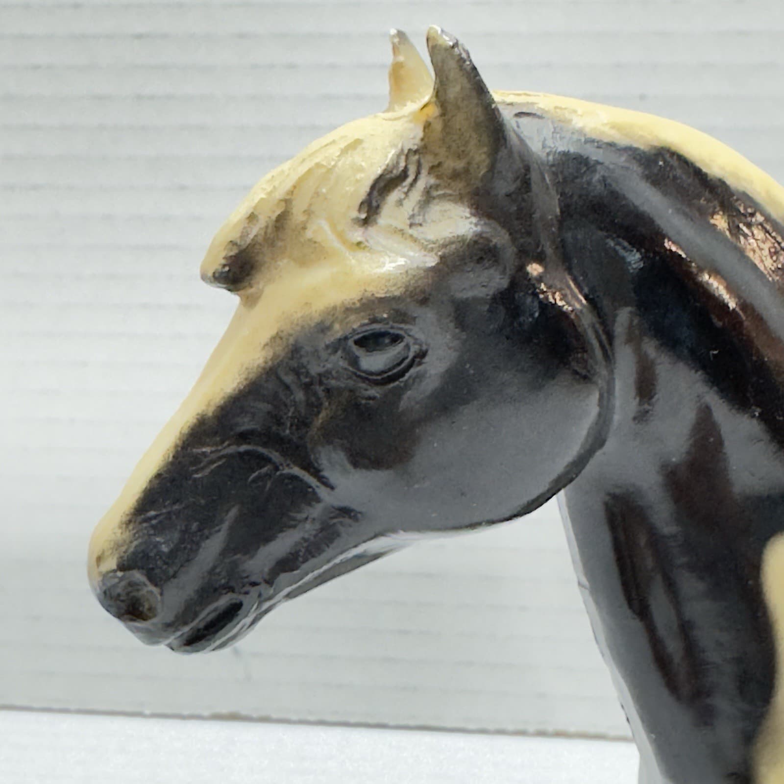 Vintage Breyer Shetland  Pony mark on belly with C Hess mark Black Beige Nice! 4