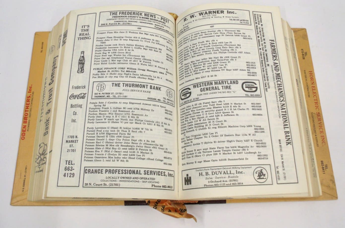 1973 POLK'S Frederick Md City/Business Directory, Street/Ave & Buyers Guide 6