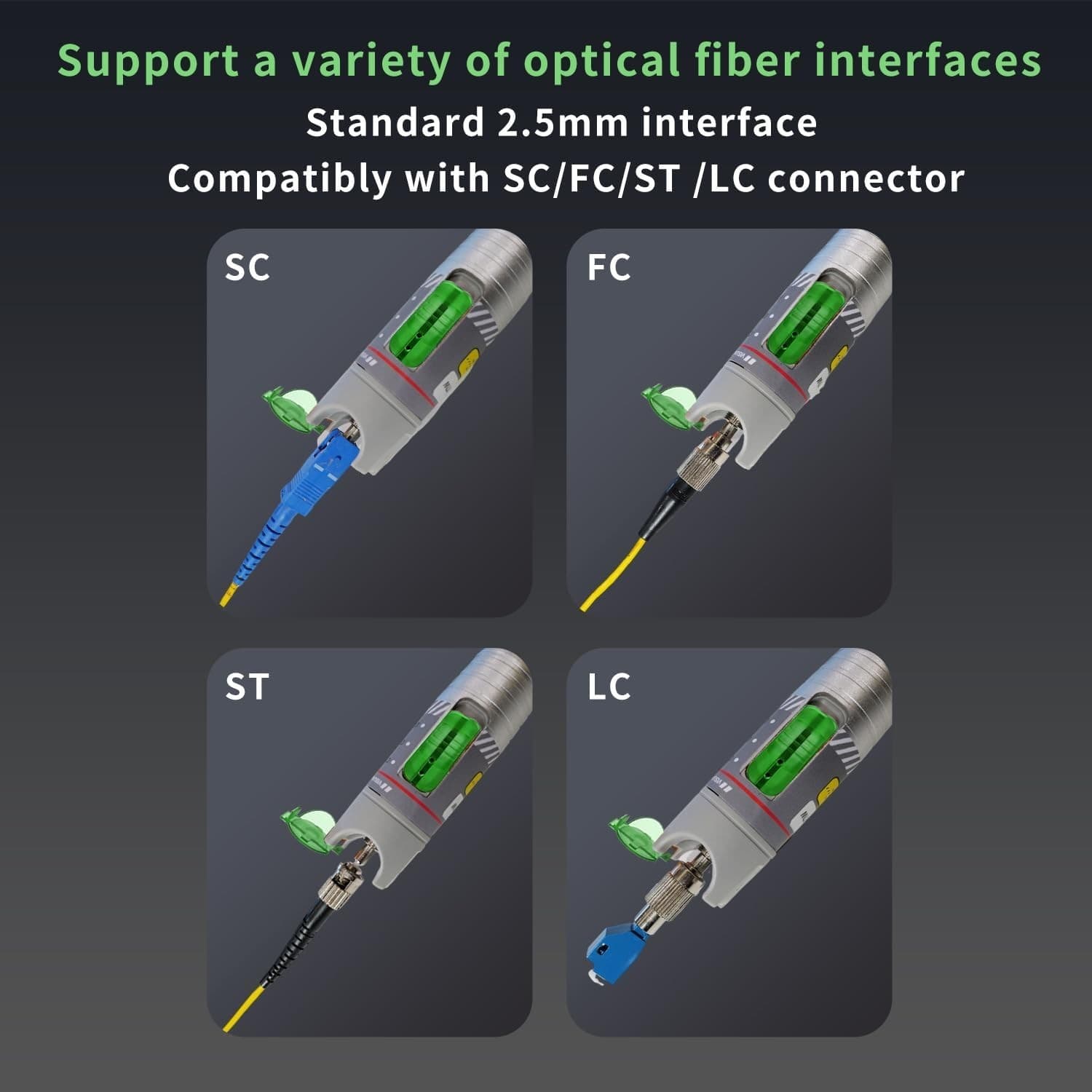 100KM Visual Fault Locator for Fiber Optic Cables, VFL Supports FC/ST/SC/LC I... 4