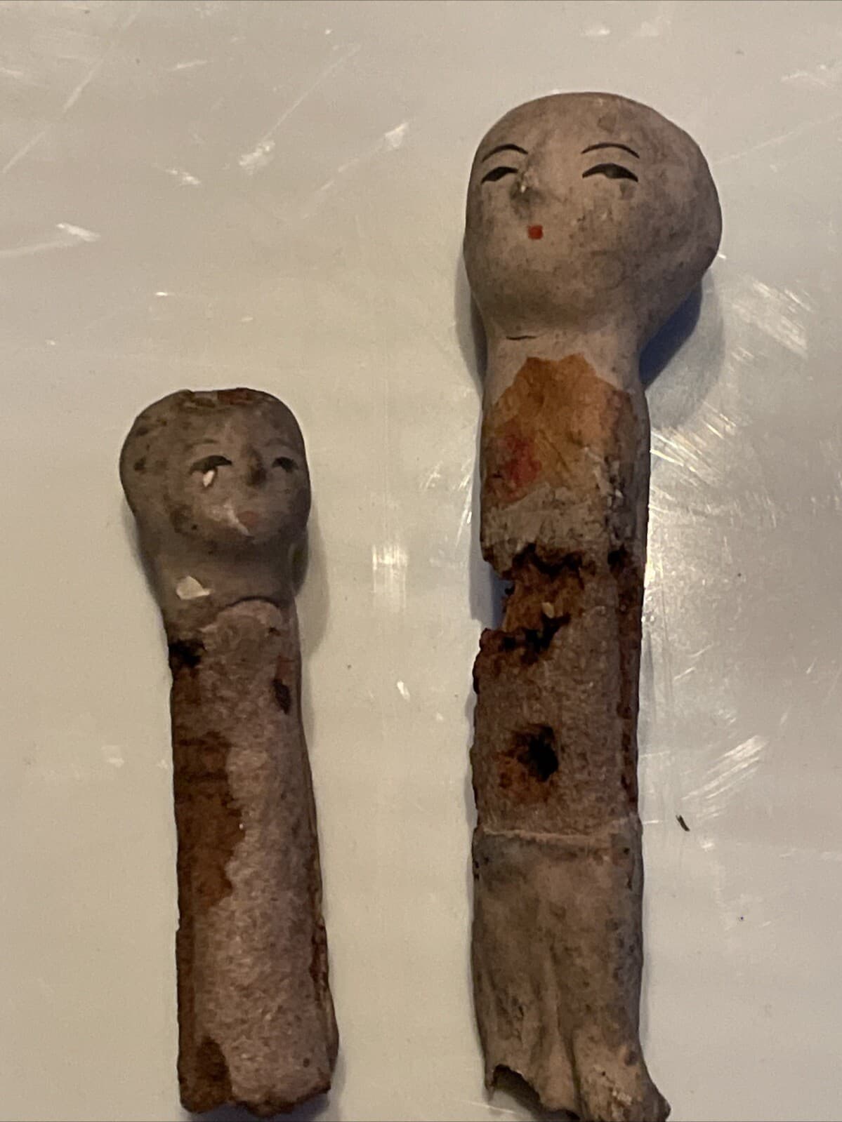 Antique Primitive Carved Bone(?) Figures