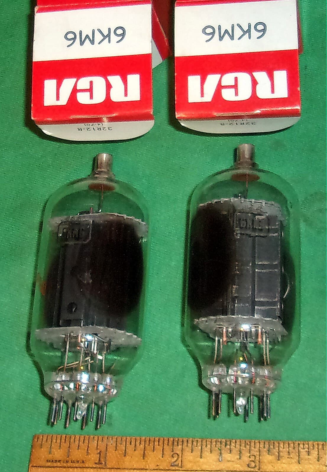 (2) RCA 6KM6 Beam Power Tubes NOS Same Codes! Black Plates! Test Strong! 3