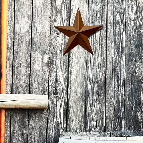 Metal Patrotic Old Glory Dimensionalic Barn Star Wall Mounted Outdoor Rust 5