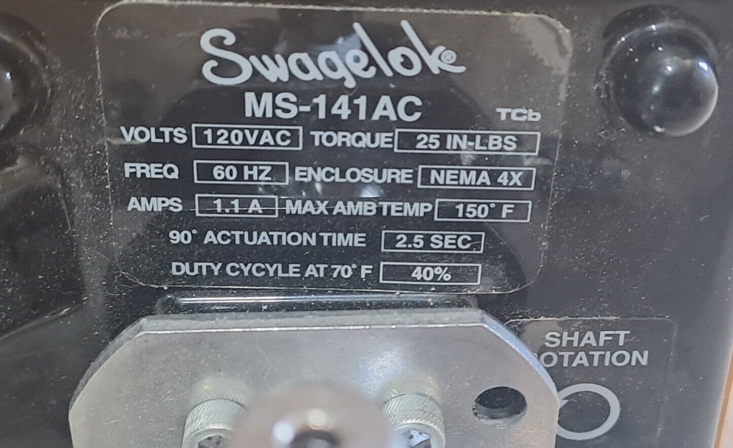 SWAGELOK MS-141AC ELECTRIC ACTUATOR 1 pcs 3