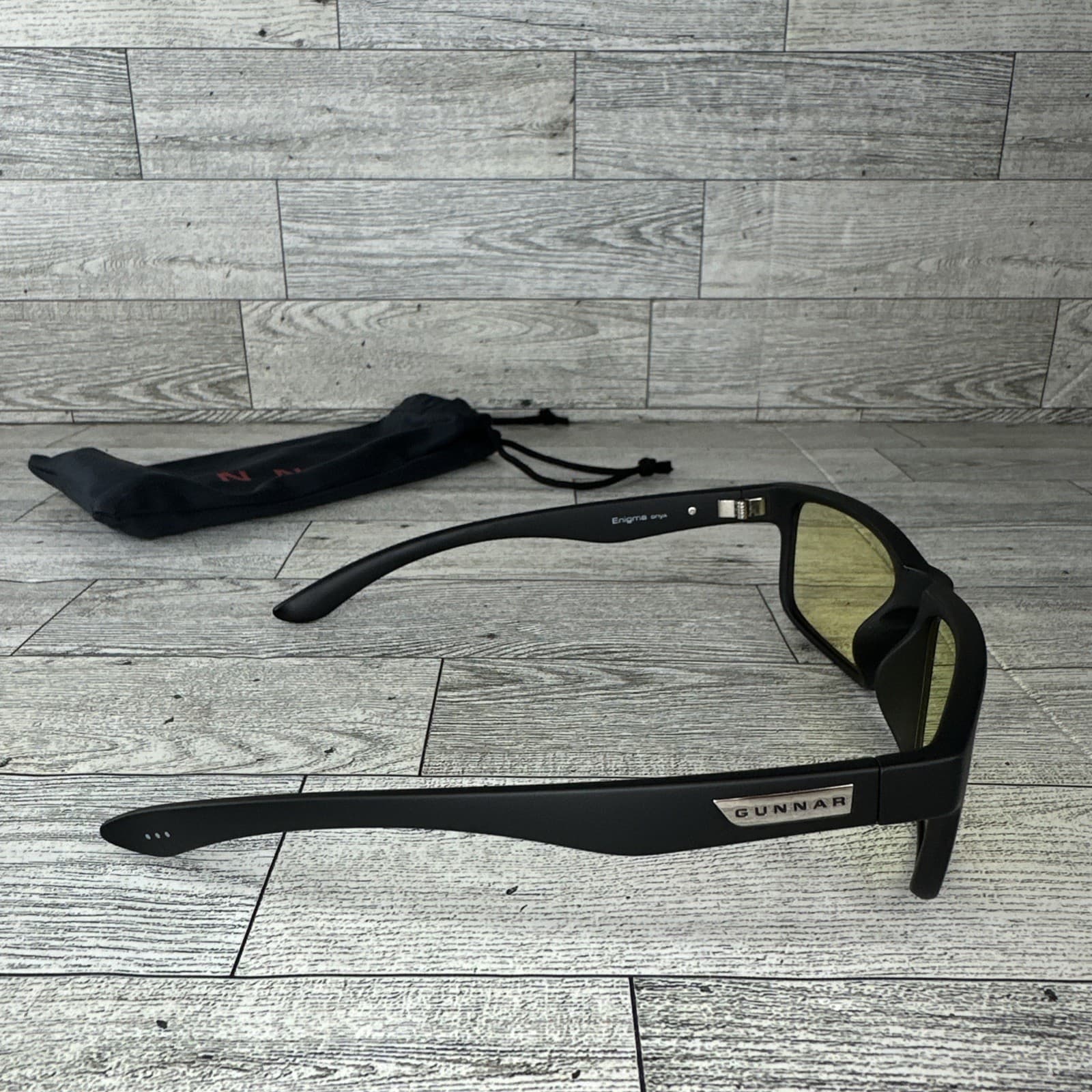 Gunnar Enigma Onyx Frame Gaming And Computer Glasses Amber Lens 58-18-135 3