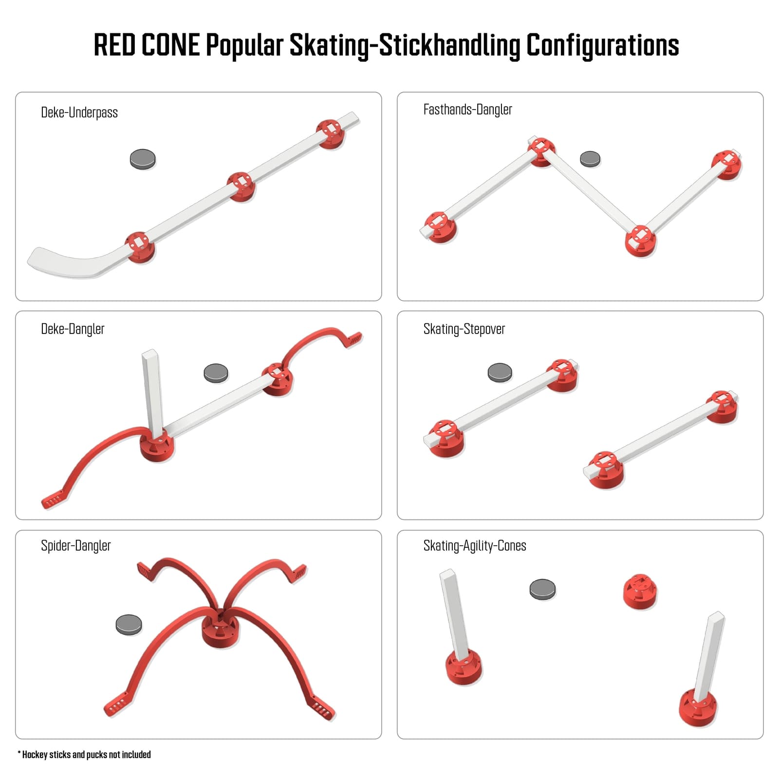 RED Cone Ultimate Hockey Cone Training System 3