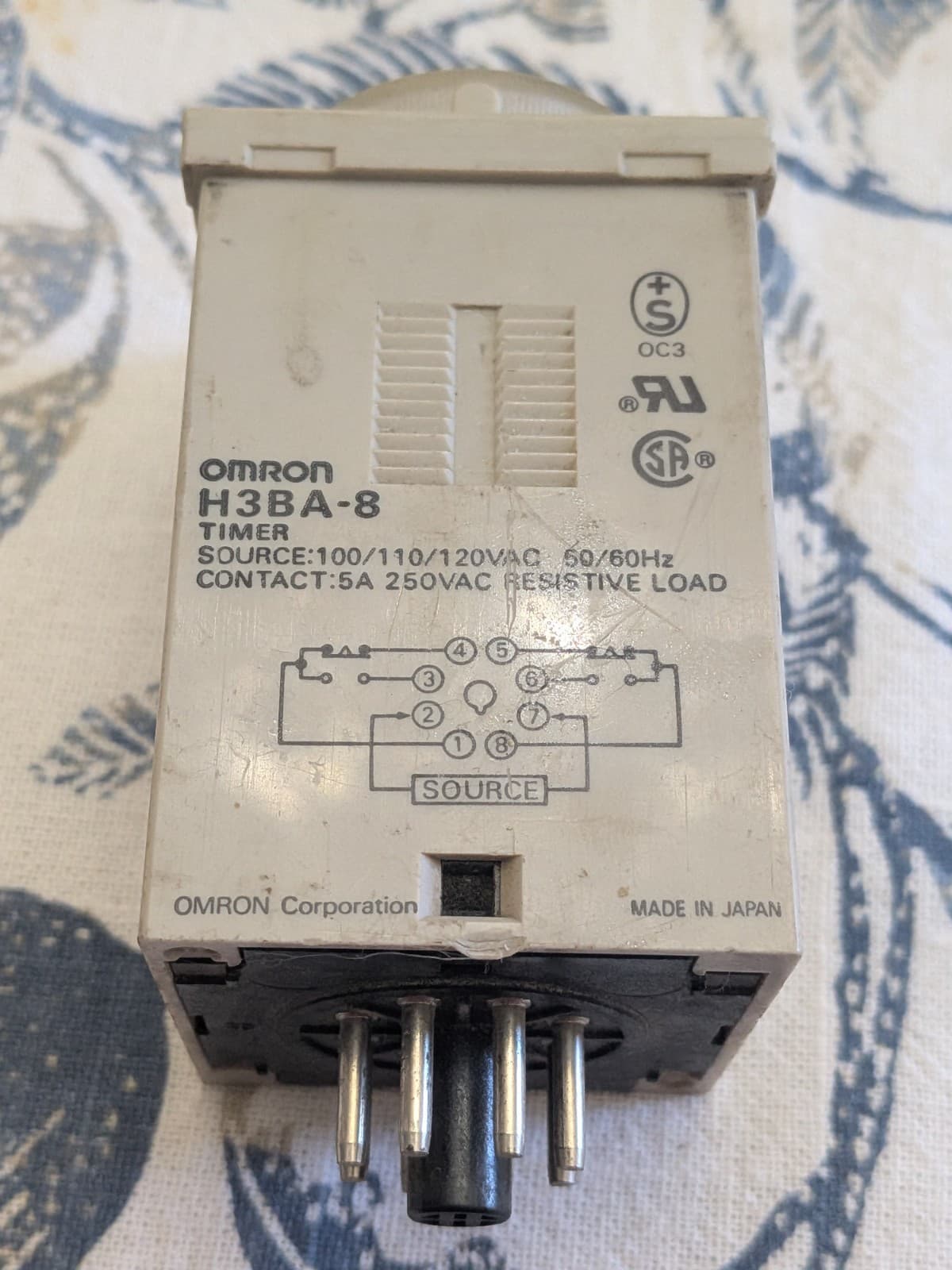 Omron Timer Relay H3BA-8, 8 Pin 2