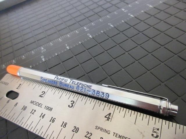 Vintage Pacific Telephone 24" Telescoping Ink Pen Pointer Orange Cap 6