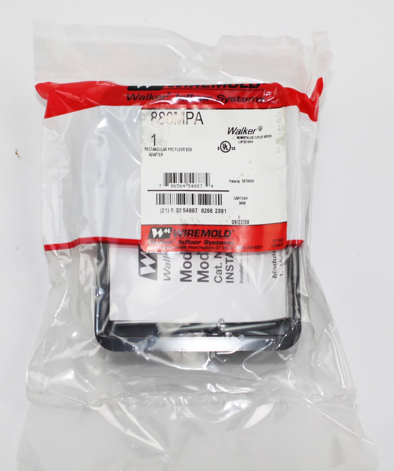 WALKER WIREMOLD 880MPA NM FLOOR BOXADJUSTING RING - BLACK 3