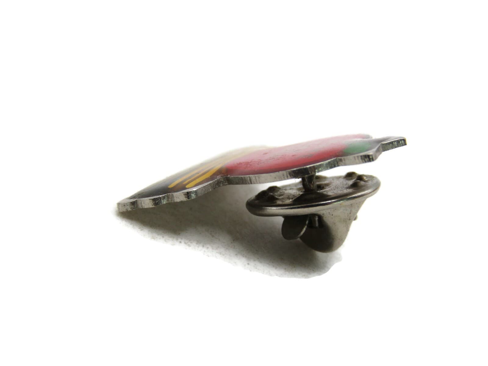 I Make The Difference Red Apple & Books Pin Gold Tone 2